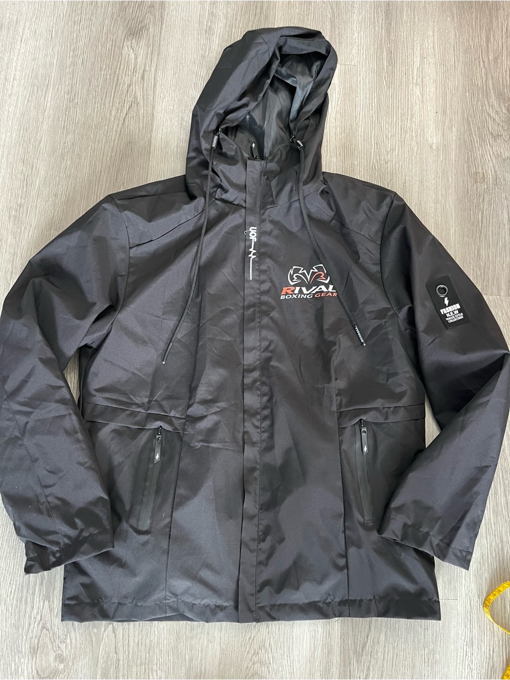 405–Rival Boxing Gear Black Hooded Jacket